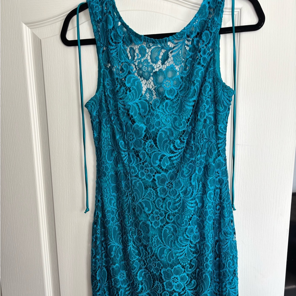 Le Chateau Teal Lace Dress